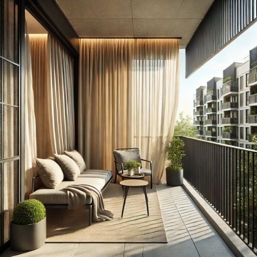 en yeni balkon dekorasyonları dış mekan perdeleri