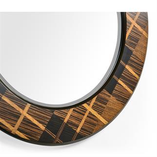 Jonathan Charles 28 Hand Walnut Round Mirror