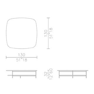 Meridiani Adrian 130 Petrol Orta Sehpa