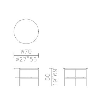Meridiani Adrian Forest Round Coffee Table