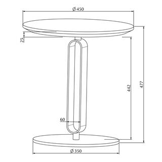 Bontempi Casa Alfred Walnut Yan Sehpa