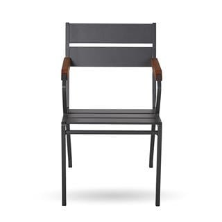 Trica Alüminyum Ahşap Anthracite Kollu Sandalye