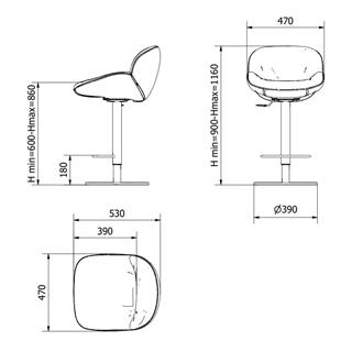 Bontempi Amelie Ice Bar Chair