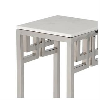 Bernhardt Amina White Granite Side Table