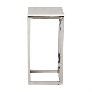 Bernhardt Amina White Granite Side Table