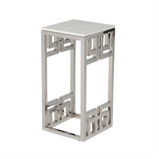 Bernhardt Amina White Granite Side Table