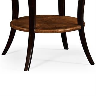 Jonathan Charles Art Deco Rosewood Yuvarlak Yan Sehpa