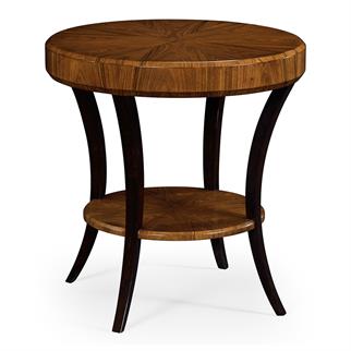 Jonathan Charles Art Deco Rosewood Yuvarlak Yan Sehpa