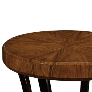 Jonathan Charles Art Deco Rosewood Yuvarlak Yan Sehpa