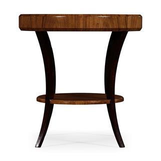 Jonathan Charles Art Deco Rosewood Yuvarlak Yan Sehpa