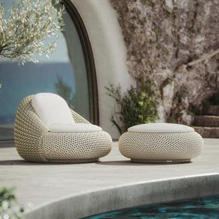 Dedon Atolo Pine Silver Puf