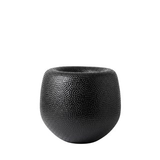Batur Pot Saksı (45)-Oval Metalic-Black