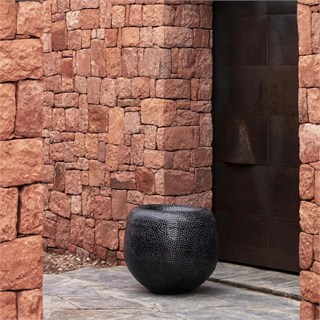 Batur Pot Saksı (45)-Oval Metalic-Bronze