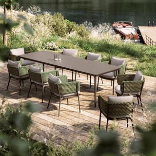 Dedon Bellmonde Extra Large Black Pepper Yemek Masası