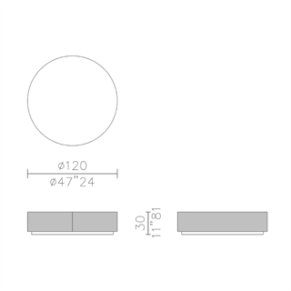 Belt 120R Alçak Orta Sehpa-Base Bronzed Brass -Top Chocolate Painted Glass