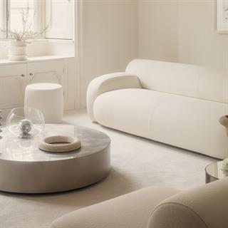 Belt 120R Alçak Orta Sehpa-Base Metal -Top in metal - Stainless Steel Glossy