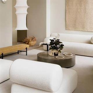 Belt 120R Alçak Orta Sehpa-Base Metal -Top in metal - Stainless Steel Glossy