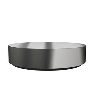 Belt 120R Alçak Orta Sehpa-Base Metal -Top in metal - Stainless Steel Glossy
