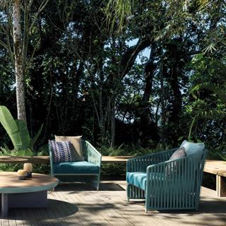 Kettal Bitta Lounge Club Porous Grey Lounge Chair