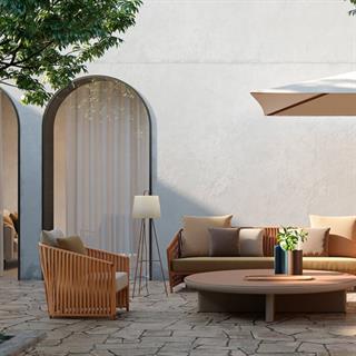 Kettal Bitta Lounge Limestone 2-Seater Sofa