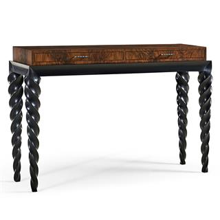 Jonathan Charles Jc Modern Tropical Walnut Crotch Konsol