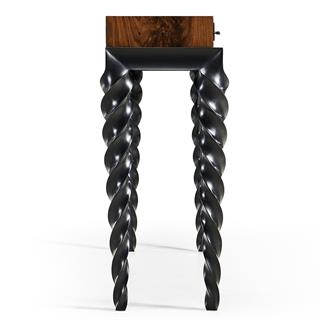 Jonathan Charles Jc Modern Tropical Walnut Crotch Konsol