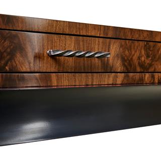 Jonathan Charles Jc Modern Tropical Walnut Crotch Konsol