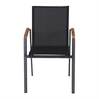 Bondi Kollu Sandalye - İskelet: Antrasit - Kumaş: Siyah - 56x60xh89