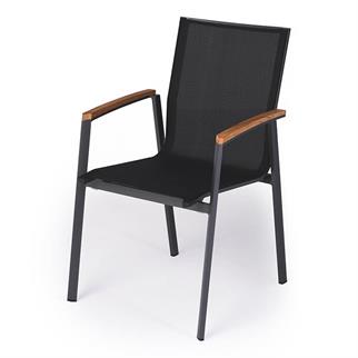 Bondi Kollu Sandalye - İskelet: Antrasit - Kumaş: Siyah - 56x60xh89