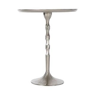 Bonfield Side Table-Alu Nickel-Top Black Enamel