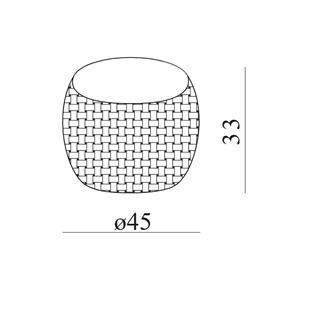 Meridiani Bongo Kuoıo 45 Saddle Alçak Yan Sehpa