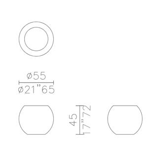 Bongo TB2 Yan Sehpa-Top Bronzed Brass-Finish Brick Matt Lacquer