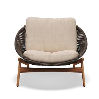 Gloster Bora Umber Wicker Lounge Chair