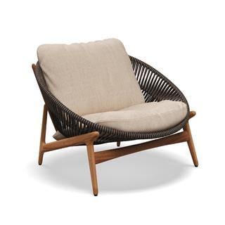 Gloster Bora Umber Wicker Lounge Chair
