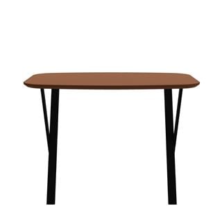 Burt Yazı Masası - Base Black Matt Varnished - Top Matt Lacquered Brick