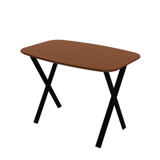 Burt Yazı Masası - Base Black Matt Varnished - Top Matt Lacquered Brick