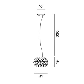 Foscarini Caboche Plus Small Grey Avize