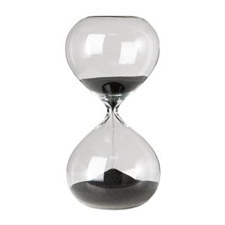 Pols Potten Glass Hourglass Black Small 30 Minutes