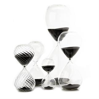 Pols Potten Glass Hourglass Black Small 30 Minutes