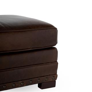 Bernhardt Cantor Brown Deri Puf