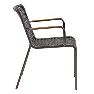 Alfresco Capri Anthracite İstiflenebilir Kollu Sandalye