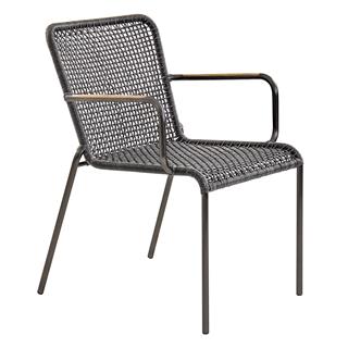 Alfresco Capri Anthracite İstiflenebilir Kollu Sandalye