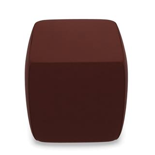 Meridiani Charlot Burgundy Square Pouf