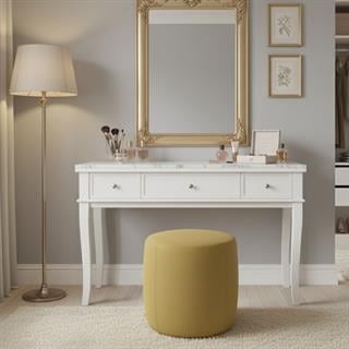 Meridiani Charlot Mustard Round Pouf