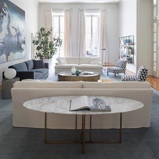 Meridiani Cole Sahara Noir Oval Console