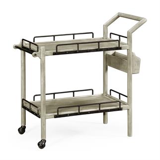 Jonathan Charles Country Rustic Gray Service Trolley
