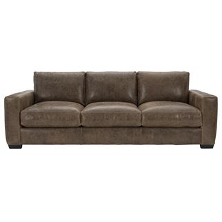 Bernhardt Dawkins Leather Triple Sofa