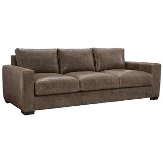 Bernhardt Dawkins Leather Triple Sofa