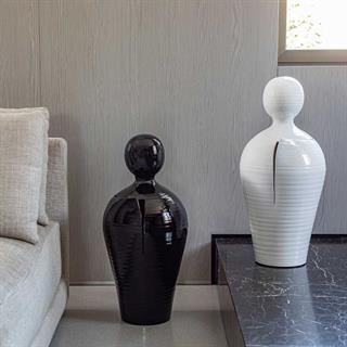 Do Seramik Vazo - 40 cm - Bianco Angelo