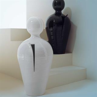 Do Seramik Vazo - 40 cm - Bianco Angelo